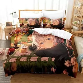 Zombie Land Saga Bedding Set Single Twin Full Queen King Size Bed Set Adult Kid Bedroom Duvetcover Sets 3D Print bed sheet set 70x133cm 2pcs