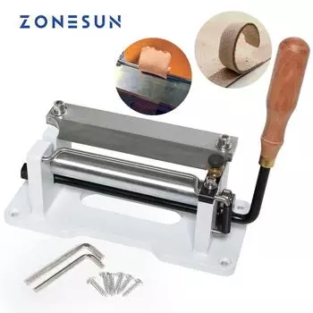 ZONESUN 800 6-дюймовый ручной инструмент для кожи Skiver Peel DIY Shovel Skin Machine Растительное дубление Разделитель Нож Овощечистка Резак белый