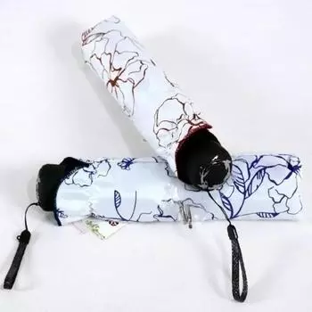 Зонт Hibiscus Black Glue Sunny Umbrella, тройная защита от солнца и складной солнцезащитный зонт для женщин