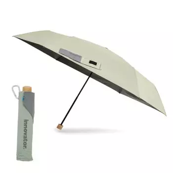 Зонт Ogawa Wide Folding Hand 60 см для солнечной или дождливой погоды Защита от ультрафиолета Уровень затенения от перегрева Водонепроницаемый чехол для хранения с застежкой-молнией 18725, открытый, бледно-зеленый