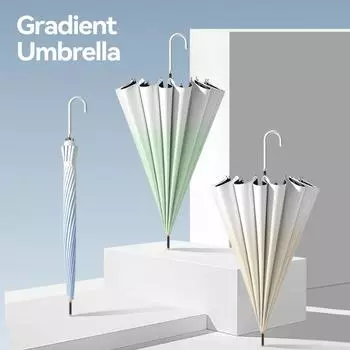 Зонт от солнца Gradient для женщин, 16 костей, зонт для гольфа с длинной ручкой, ветрозащитный, прочный, большой зонт от ультрафиолета фиолетовый