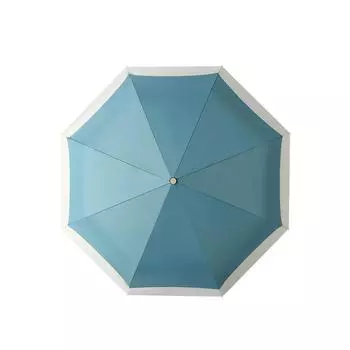 Зонт с тремя сложениями, самораскрывающийся и самозакрывающийся, корейский складной солнцезащитный зонт синего и белого цвета