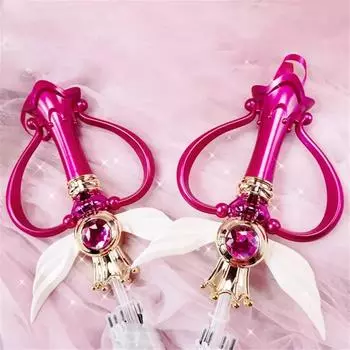 Зонт Sailor Magic Moon Stick, дождевик, прозрачный зонтик Sailormoon Paraguas для женщин, девочек, детей, подарок, светящийся зонт
