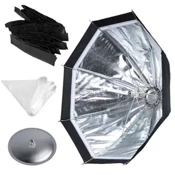 Зонт-софтбокс Godox Speedlite Flach Light для WITSTRO AD360 AD180, серебристый