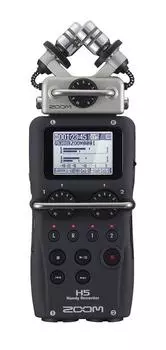 ZOOM Zoom H5 Handy Replaceable Microphone Supports Up to 4 Tracks Simultaneous Linear Recorder ASMR Recorder, Black, Capsule, Recording, PCM/IC
