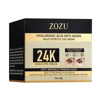 ZOZU 24K Gold Гиалуроновая кислота Антивозрастной крем для кожи вокруг глаз с многофункциональным эффектом для увлажнения и ухода за кожей вокруг глаз 24K gold eye cream 40g