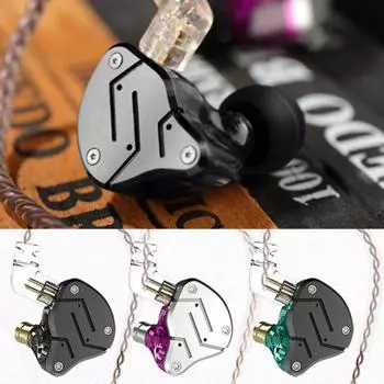 ZSN Metal 4 ядра HIFI басовые наушники-вкладыши проводные спортивные наушники с шумоподавлением