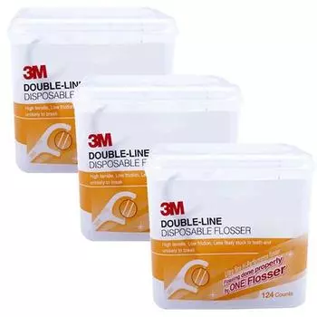 Зубная нить 3M Double Line оптом, 124 шт., 3 шт.