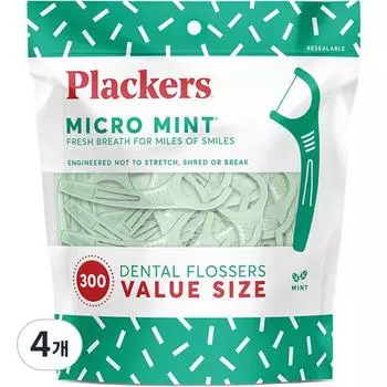 Зубная нить Flackers Micro Mint, 300 шт., 4 шт.