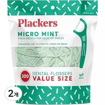 Зубная нить Flackers Micro Mint, 300 шт., 2 шт.