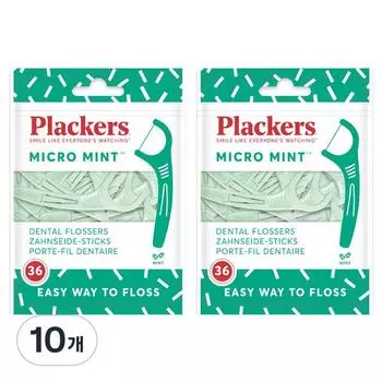 Зубная нить Flackers Micro Mint, 36 упаковок, 10 шт.