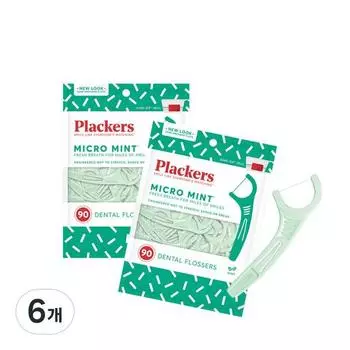 Зубная нить Flackers Micro Mint, 90 шт., 6 шт.