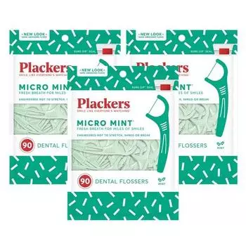 Зубная нить Flackers Micro Mint, 90 шт., 3 шт.