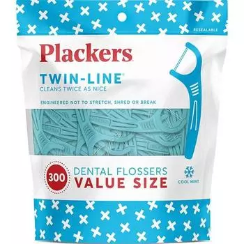 Зубная нить Flackers Twin Line, 300 шт., 1 шт.
