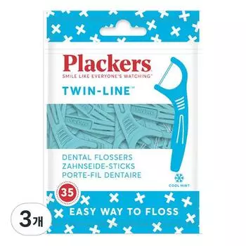 Зубная нить Flackers Twin Line, 35 упаковок, 3 шт.