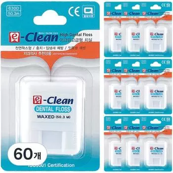 Зубная нить Iclean воскового типа 50,3 м, 1 упаковка, 60 шт.