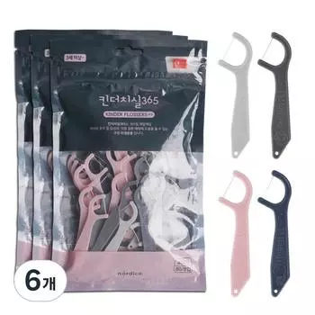 Зубная нить Nordico Kinder 365, 80 шт., 6 шт.