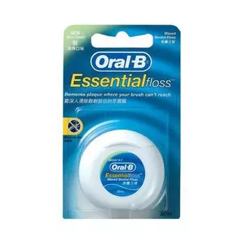 Зубная нить Oral B с воском, мята, 50 м (Уход за зубным налетом)