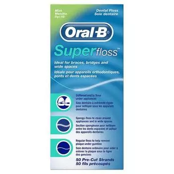 Зубная нить Oral-B Superfloss, 50 уп., 1 шт.