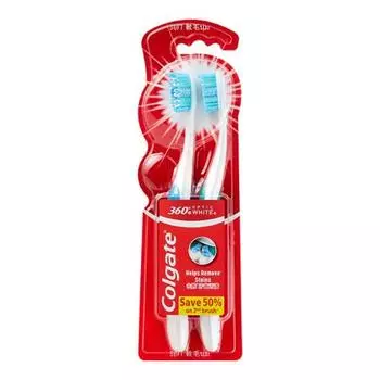 Зубная щетка Colgate 360 Optic White 2 шт.