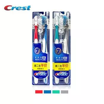 Зубная щетка Crest Seven Effect, ручная, импортированная из США, оригинальные специальные зубные щетки для взрослых ProHealth, уход за полостью рта, мягкая щетина, 2 шт./упак.