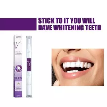 Зубная щетка EELHOE V34 Purple для чистки полости рта, удаления пятен, осветления зубов, ухода за полостью рта 3ml