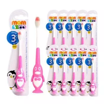 Зубная щетка Mom & Ju New Penguin Pengui Sue, розовая, 1, 12