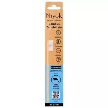 Зубная щетка Niyok Choice Brush Bamboo, морская защита, 1 шт.