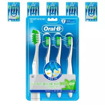 Зубная щетка Oral-B Cross Action Green Tea, 35 щетинок, 3 упаковки, 6 шт.