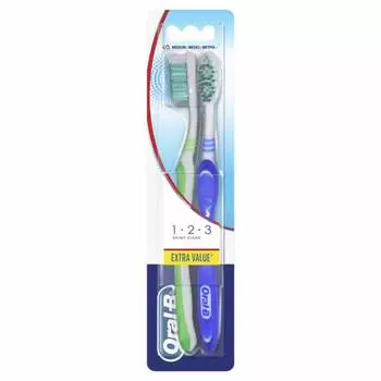 Зубная щетка Oral-B Shiny Clean Medium, 2 шт.