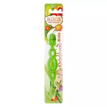 Зубная щетка Rocks Kids 1 год мягкая зубная щетка ROCS. (3-7 лет) Детская зубная щетка, (любой цвет)