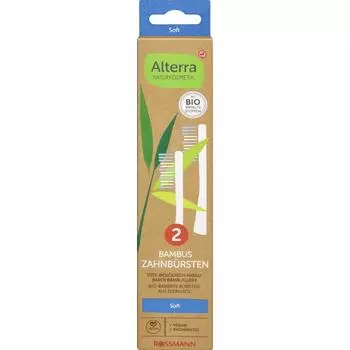 Зубная щетка Rothman Alterra Bamboo, двойная упаковка, мягкая, 2 шт.