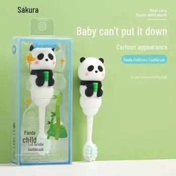 Зубная щетка Sakura Kids с мягкой щетиной - мультяшный дизайн для детей от 3 до 12 лет, бережная защита десен, маленькая головка 12