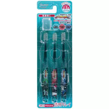 Зубная щетка Skateter для детей 3-5 лет мягкая прозрачная 3 шт Shinkalion Z TBCR5T-A