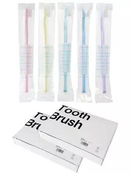 Зубная щетка Strix Design Regular Dental 20 шт. x 2 шт. 5 Commercial Made in Individually для ухода за полостью рта, использование, набор, цвета, использование, Япония, в упаковке, KN-080