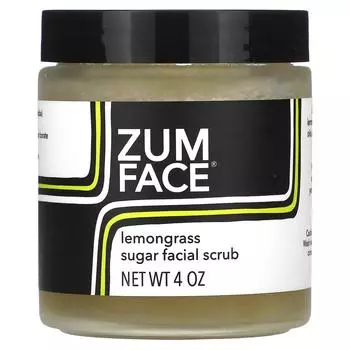 ZUM, Zoom Face, скраб для лица с лемонграссом и сахаром, 4 унции.