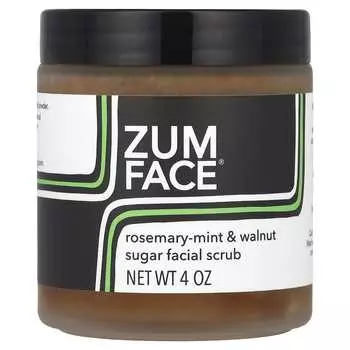 ZUM, Zum Face, сахарный скраб для лица с ароматом розмарина, мяты и грецкого ореха, 4 унции.