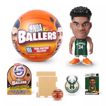 ZURU 5 Surprise NBA Ballers Series 1 Collection Mystery Capsule Игрушка для девочек Реалистичная миниатюра Детский игровой набор Аксессуары
