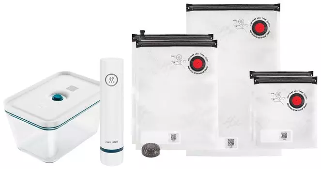Zwilling Henckels Save Vacuum Packing Machine La Mer Starter 7 Piece Set Glass Container L Vacuum Pump Airtight Storage Container Japanese J.A. Fresh