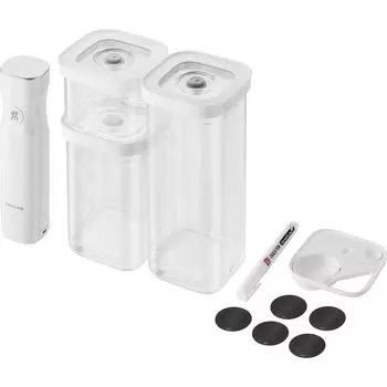 ZWILLING Save Cube Starter Set S 6 Piece Set with Vacuum Pump Set Container Vacuum Preservation Airtight Storage Box Canister Storage