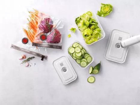 ZWILLING Save Вакуумная упаковочная машина Starter 7 шт. Набор пластиковый контейнер вакуумный насос консервация японский свежий Save Fresh & M/L Included