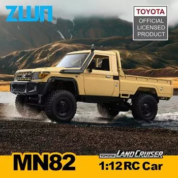 ZWN MN82 1:12 Ретро Радиоуправляемых Машинок Со Светодиодными Фарами Полномасштабная Имитация LC79 Профессиональный 4WD Дистанционное Управление Пикап RC Грузовик Модель Игрушки