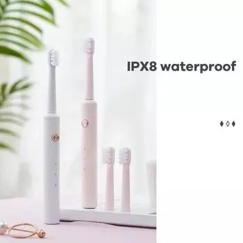 Звуковая электрическая зубная щетка для взрослых IPX8 Водонепроницаемая Высокочастотная вибрация Умное время Научная чистка зубов
