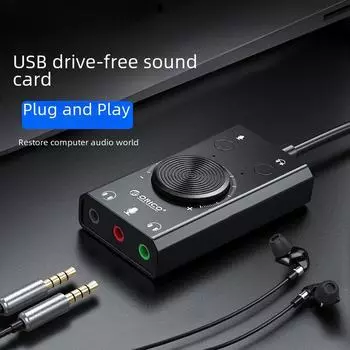 Звуковая карта Orico SC2 USB — внешний накопитель без гарнитуры для ПК, ноутбука, преобразования звука PS4 USB, linear output, 2 channels