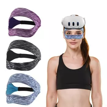 ZyberGears VR Mask Комплект из 3 предметов VR Goggle Mask Защитная маска для глаз Повязка от пота Моющаяся маска для лица Дышащий Мягкий Аксессуар для тренировок Впитывающий Быстро