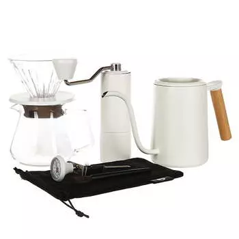 Hабор для заваривания кофе Timemore C3 PourOver Set (Fish Youth), белый