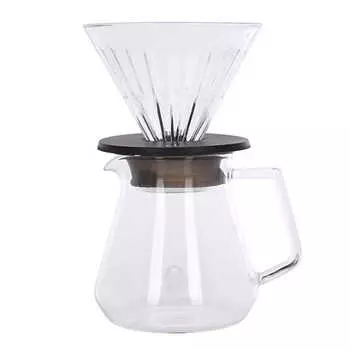 Набор TIMEMORE Crystal Eye Brewer Set воронка Crystal Eye 02 black + сервер 600 ml