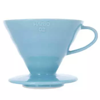 Воронка керамическая для приготовления кофе HARIO 3VDC-02-BU-UEX Голубая