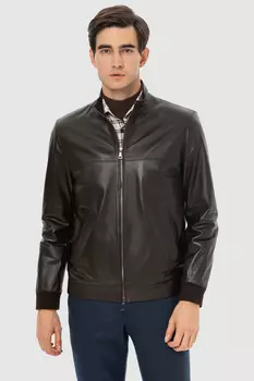 Бомбер из натуральной кожи