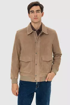 Бомбер из натуральной замши